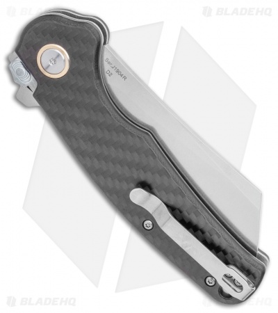 CJRB Cutlery Crag Recoil-lock Knife Carbon Fiber  (3.5" D2 Stonewash) J1904R-CF