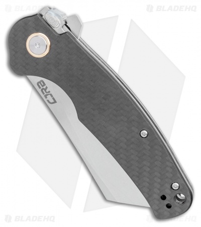 CJRB Cutlery Crag Recoil-lock Knife Carbon Fiber  (3.5" D2 Stonewash) J1904R-CF