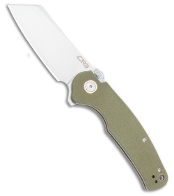 CJRB Cutlery Crag Recoil-lock Knife Green G10  (3.5" D2 Stonewash) J1904R-GNF