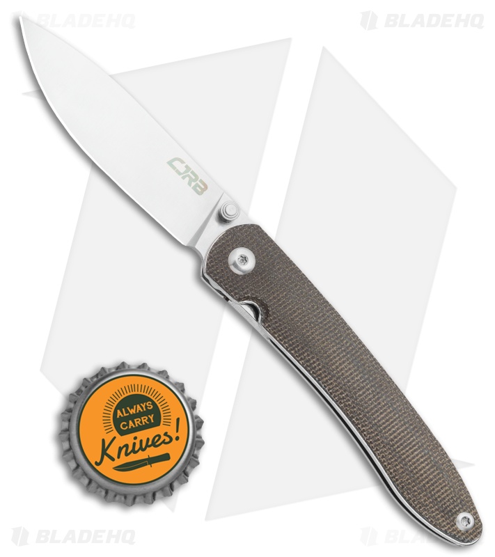 CJRB Cutlery Ria Liner Lock Knife Green Micarta (2.95" Satin) J1917-ODG 