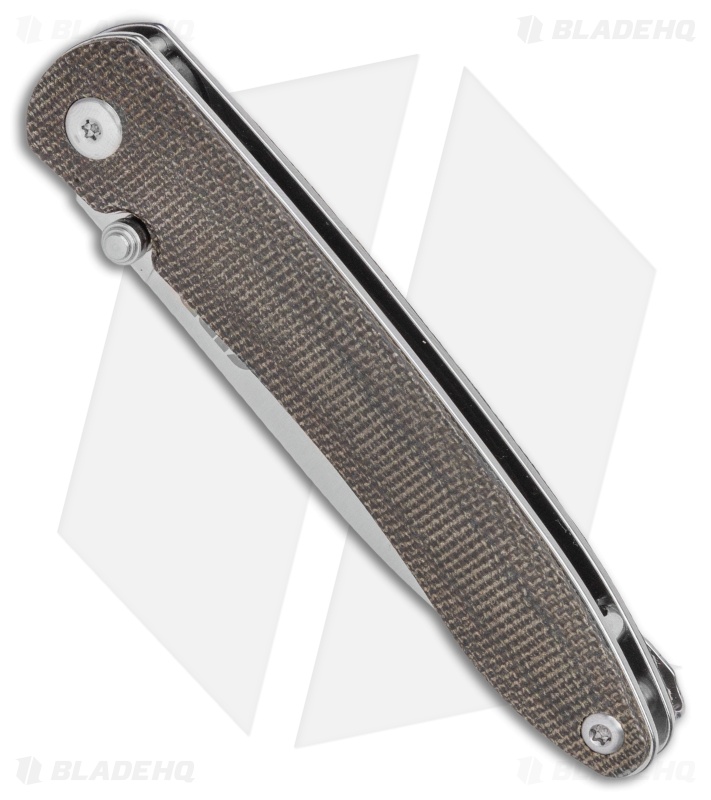 CJRB Cutlery Ria Liner Lock Knife Green Micarta (2.95" Satin) J1917-ODG 