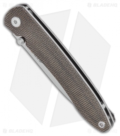 CJRB Cutlery Ria Liner Lock Knife Green Micarta (2.95" Satin) J1917-ODG 