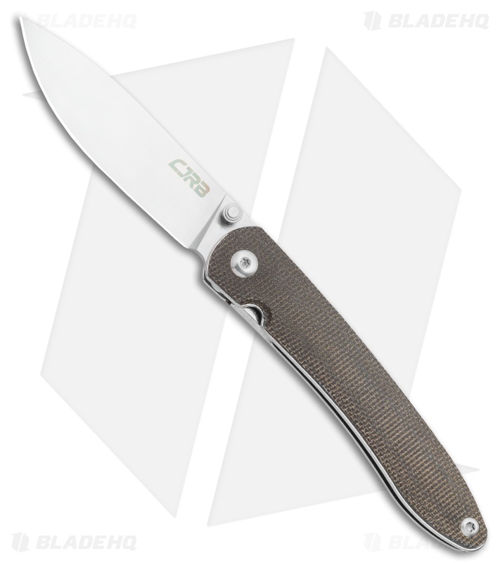 CJRB Cutlery Ria Liner Lock Knife Green Micarta (2.95" Satin) J1917-ODG 