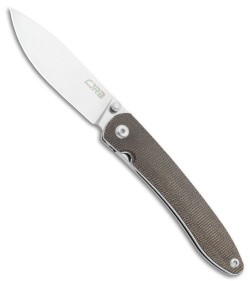 CJRB Cutlery Ria Liner Lock Knife Green Micarta (2.95" Satin) J1917-ODG 