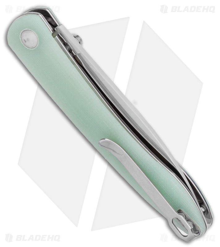 CJRB Cutlery Ria Liner Lock Knife Natural Jade G-10 (2.95" 12C27 Satin)