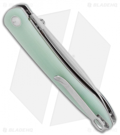 CJRB Cutlery Ria Liner Lock Knife Natural Jade G-10 (2.95" 12C27 Satin)