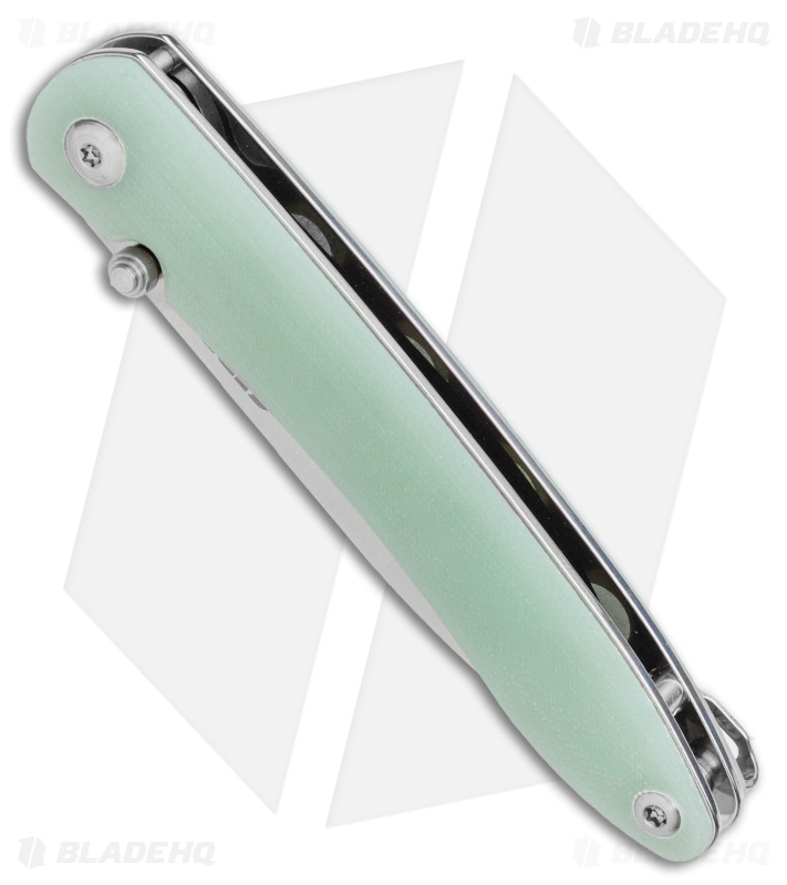 CJRB Cutlery Ria Liner Lock Knife Natural Jade G-10 (2.95" 12C27 Satin)