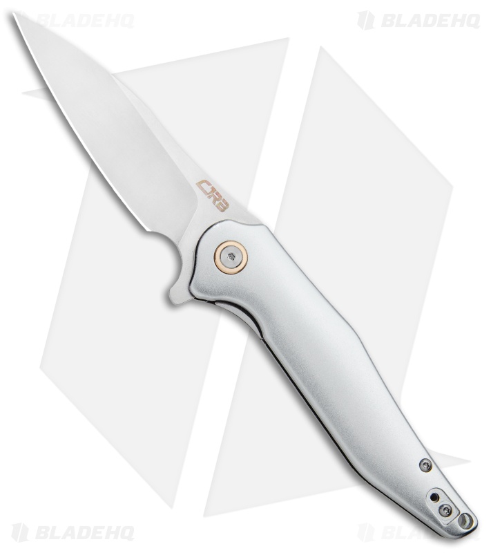 CJRB Agave Liner Lock Flipper Aluminum  (3" Stonewash) D2 J1911-ALC