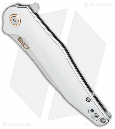 CJRB Agave Liner Lock Flipper Aluminum  (3" Stonewash) D2 J1911-ALC