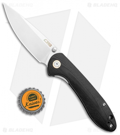 CJRB Feldspar Liner Lock Knife Black G-10 (3.5" Stonewash)
