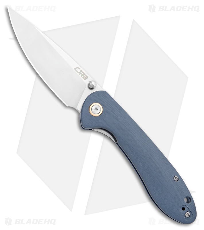 CJRB Feldspar Liner Lock Knife Blue/Gray G-10 (3.5" Stonewash)