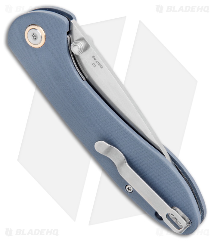 CJRB Feldspar Liner Lock Knife Blue/Gray G-10 (3.5" Stonewash)