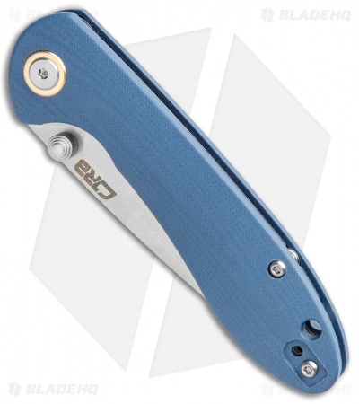 CJRB Small Feldspar Liner Lock Knife Blue/Gray G-10 (3" Stonewash)