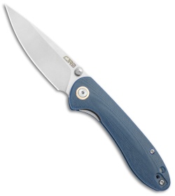 CJRB Small Feldspar Liner Lock Knife Blue/Gray G-10 (3" Stonewash) *DISC*