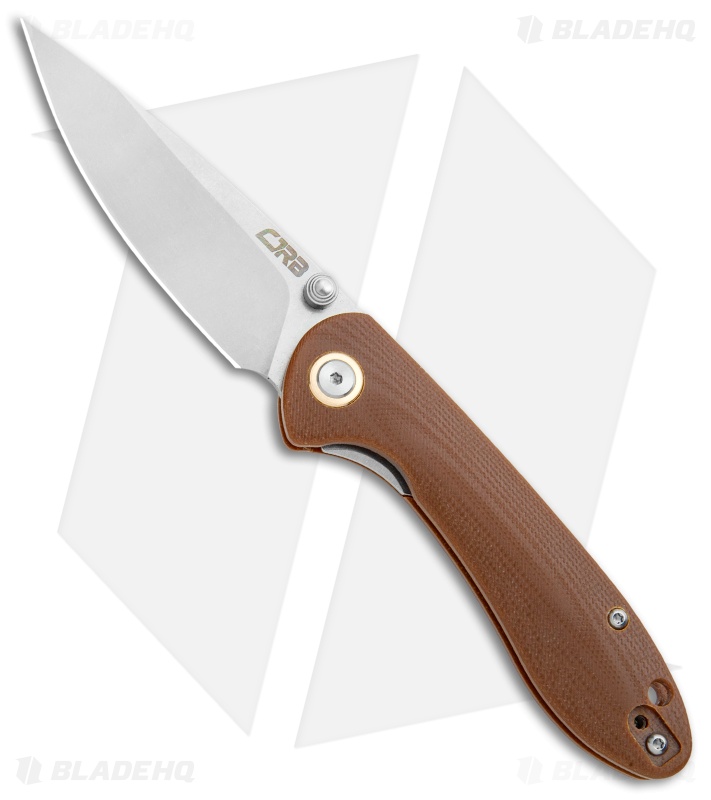 CJRB Small Feldspar Liner Lock Knife Brown G-10 (3