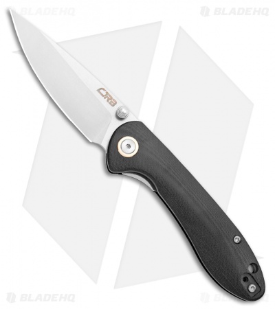 CJRB Small Feldspar Liner Lock Knife Black G-10 (3" Stonewash)