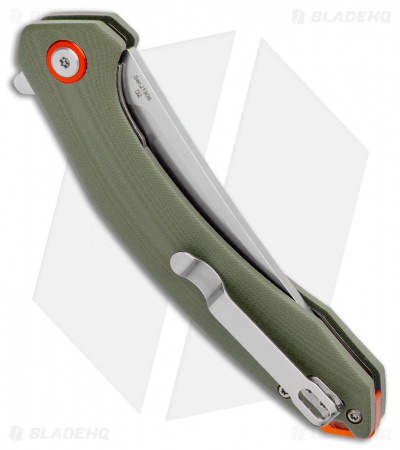 CJRB Cutlery Gobi Liner Lock Knife OD Green G-10 (3.5" Stonewash) 