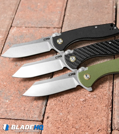 CJRB Kicker Recoil-Lock Knife Green G-10 (3.5
