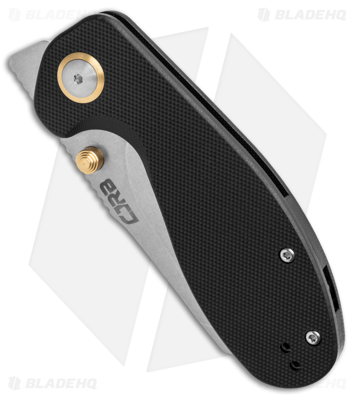 CJRB Swaggs Large Maileah Liner Lock Knife Black G-10 (3" Stonewash) J1918L-BK