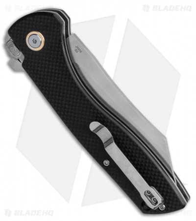 CJRB Kicker Recoil-Lock Knife Black G-10 (3.5" Stonewash) J1915-BK