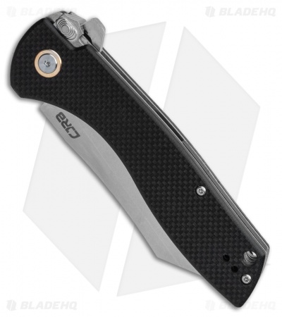 CJRB Kicker Recoil-Lock Knife Black G-10 (3.5" Stonewash) J1915-BK