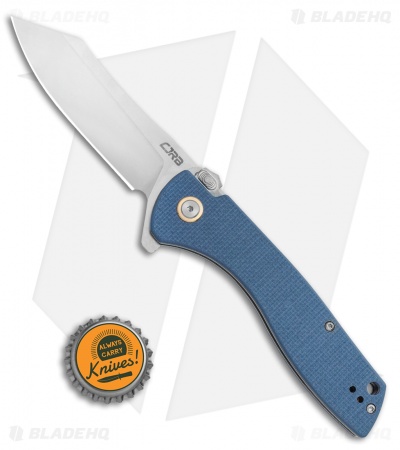 CJRB Kicker Recoil-Lock Knife Blue G-10 (3.5" Stonewash) J1915-BU