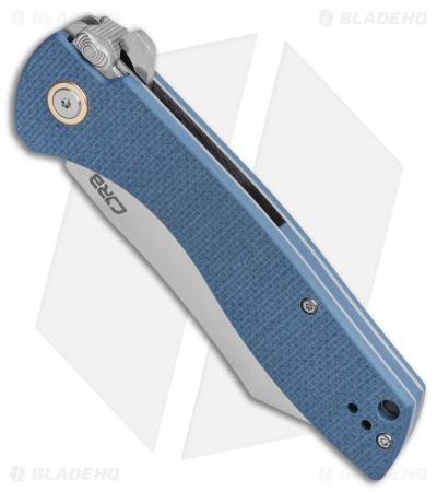 CJRB Kicker Recoil-Lock Knife Blue G-10 (3.5" Stonewash) J1915-BU