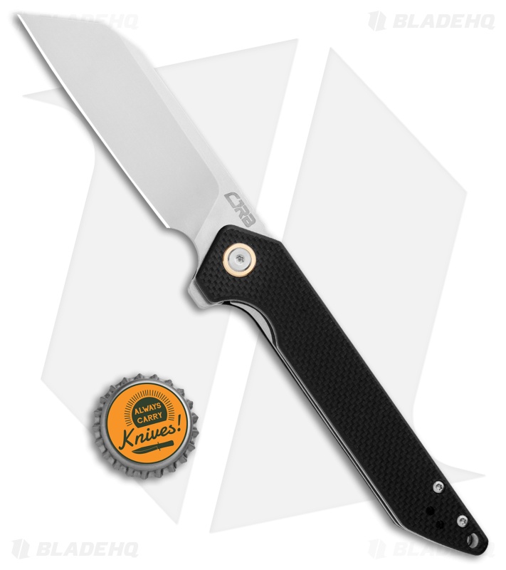 CJRB Cutlery Rampart Liner Lock Knife Black G-10 (3.5" Stonewash) 