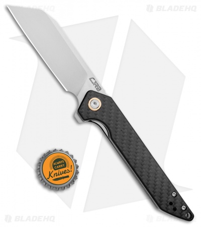 CJRB Cutlery Rampart Liner Lock Knife Carbon Fiber (3.5" Stonewash) 