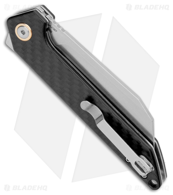 CJRB Cutlery Rampart Liner Lock Knife Carbon Fiber (3.5" Stonewash) 