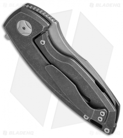 Custom Knife Factory Peace Duke Frame Lock Knife Ti/CF (3" Stonewash)
