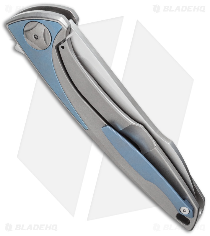 Custom Knife Factory Tegral Flipper Titanium Integral Knife (3.6" Satin) CKF