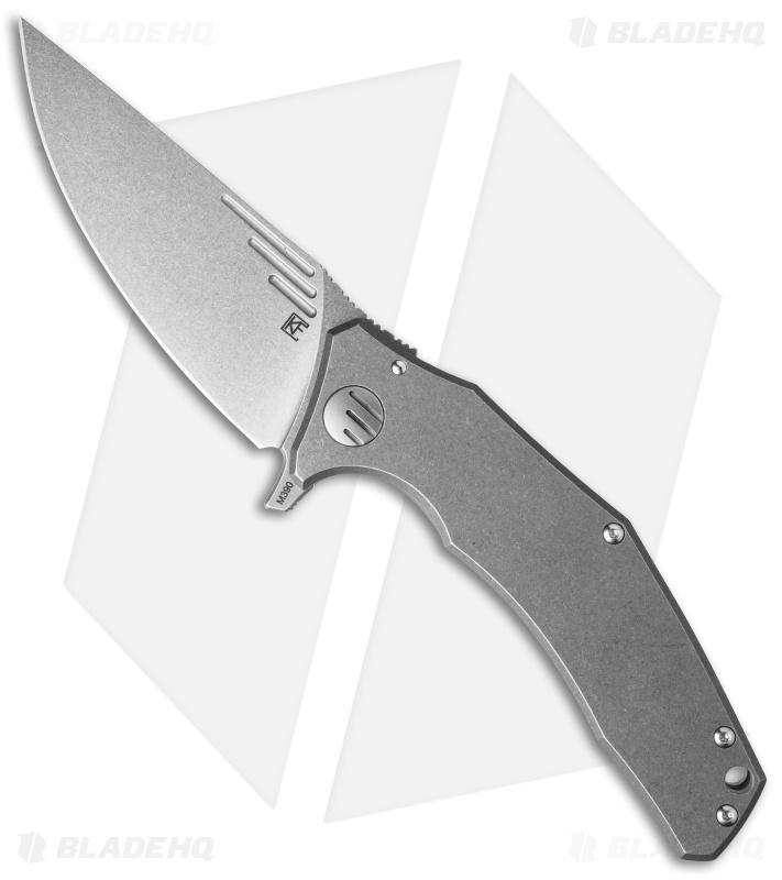 Custom Knife Factory Morrf Flipper Knife Titanium (3.5" Stonewash) CKF