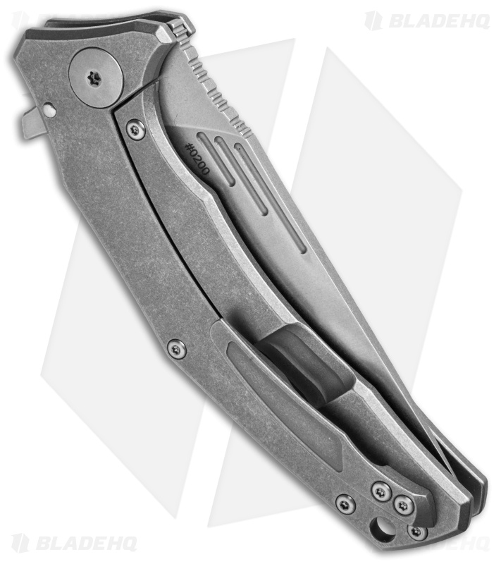 Custom Knife Factory Morrf Flipper Knife Titanium (3.5" Stonewash) CKF