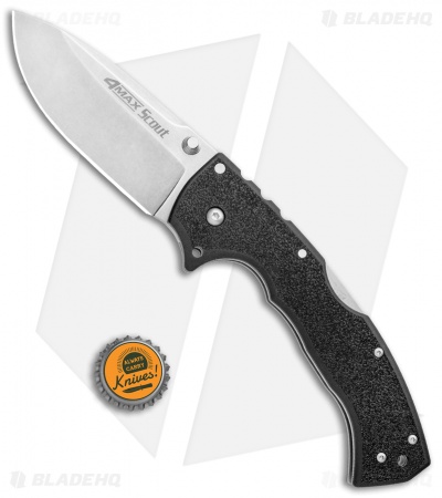 Cold Steel 4-Max Scout Tri-Ad Lock Knife Black Griv-Ex (4" Stonewash) 62RQ