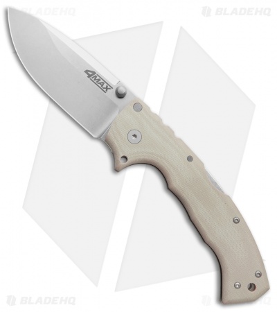 Cold Steel 4-Max Tri-Ad Lock Knife Desert Tan G-10 (4" Stonewash) 62RM