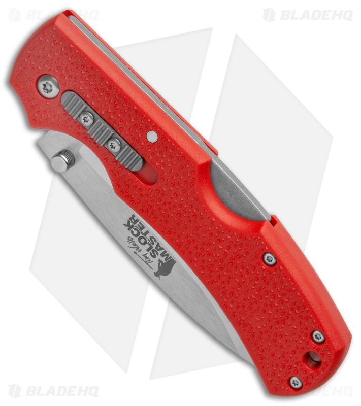 Cold Steel Double Safe Hunter Slock Master Tri-Ad Lock Knife Red GFN (4" Satin)