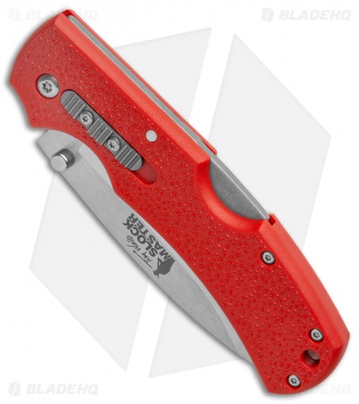 Cold Steel Double Safe Hunter Slock Master Tri-Ad Lock Knife Red GFN (4" Satin)