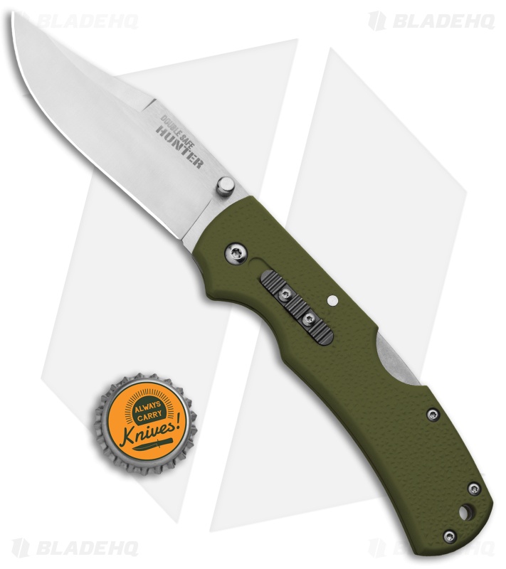 Cold Steel Double Safe Hunter | Tri-Ad Lock Knife | OD Green GFN