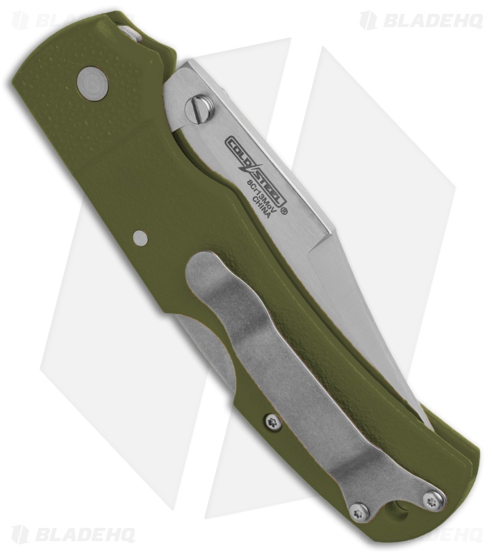 Cold Steel Double Safe Hunter Tri-Ad Lock Knife OD Green GFN (3.5" Satin) 23JC