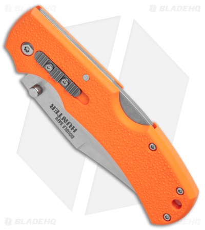 Cold Steel Double Safe Hunter Tri-Ad Lock Knife Orange GFN (3.5" Satin) 23JB