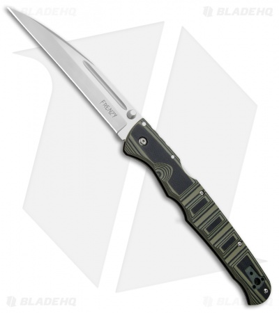 Cold Steel Frenzy I Tri-Ad Lock Knife  Black/Green G-10 (5.5" Satin) 62P1A