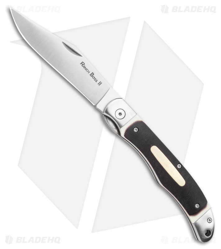 Cold Steel Ranch Boss II Liner Lock Knife Black Griv Ex (4" Satin)  20NPM1