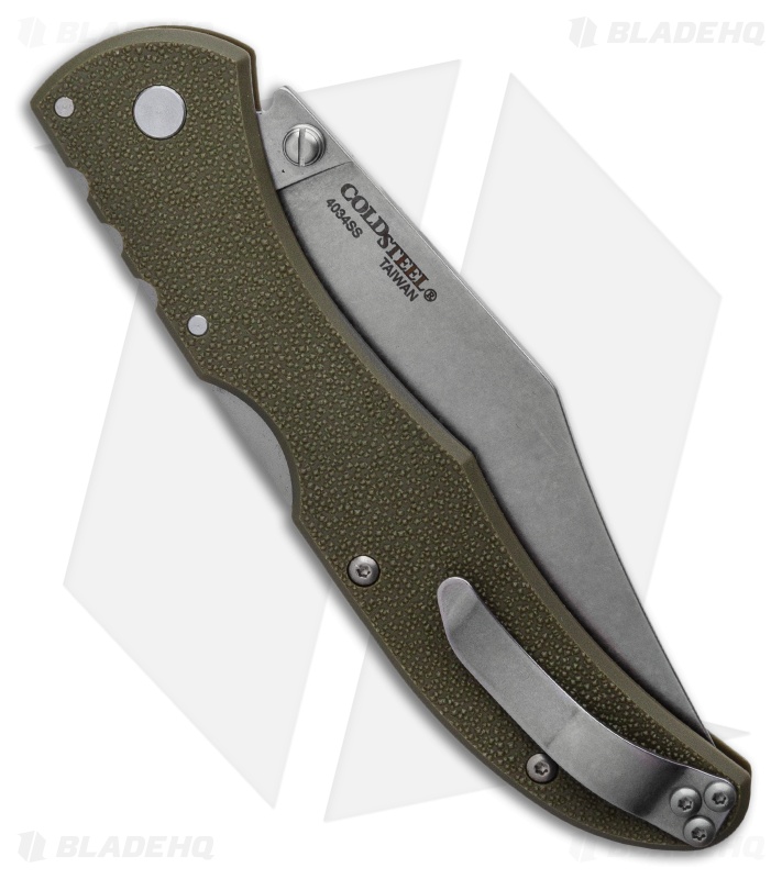 Cold Steel Range Boss Tri-Ad Lock Knife OD Green Zy-Ex (4" Stonewash)