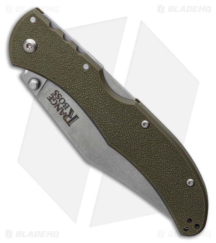 Cold Steel Range Boss Tri-Ad Lock Knife OD Green Zy-Ex (4" Stonewash)