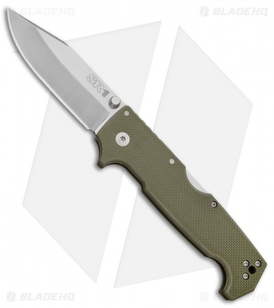 Cold Steel SR1 Tri-Ad Lock Knife OD Green G-10 (4" Satin S35VN) 62L