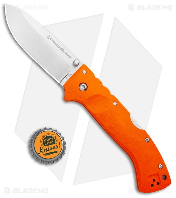 Cold Steel Ultimate Hunter Lockback Knife Blaze Orange G-10 (3.5