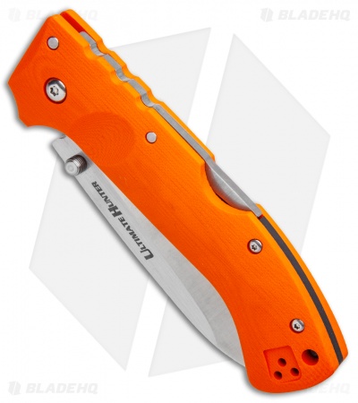Cold Steel Ultimate Hunter Lockback Knife Blaze Orange G-10 (3.5" Satin) 30URY