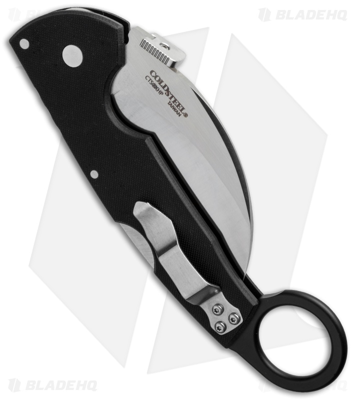 Cold Steel Tiger Claw Karambit Lockback Knife (3.25" Satin Full Serr) 22KFS