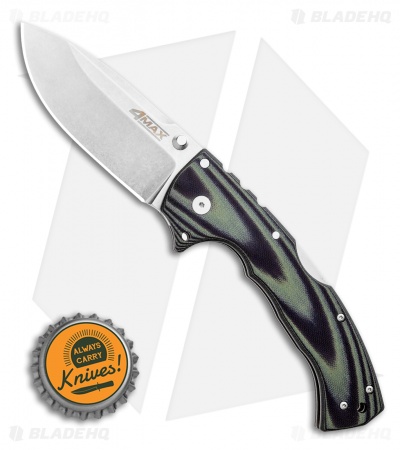 Cold Steel 4-Max Tri-Ad Lock Knife Green/Black G-10 (4" Stonewash) 62RMA